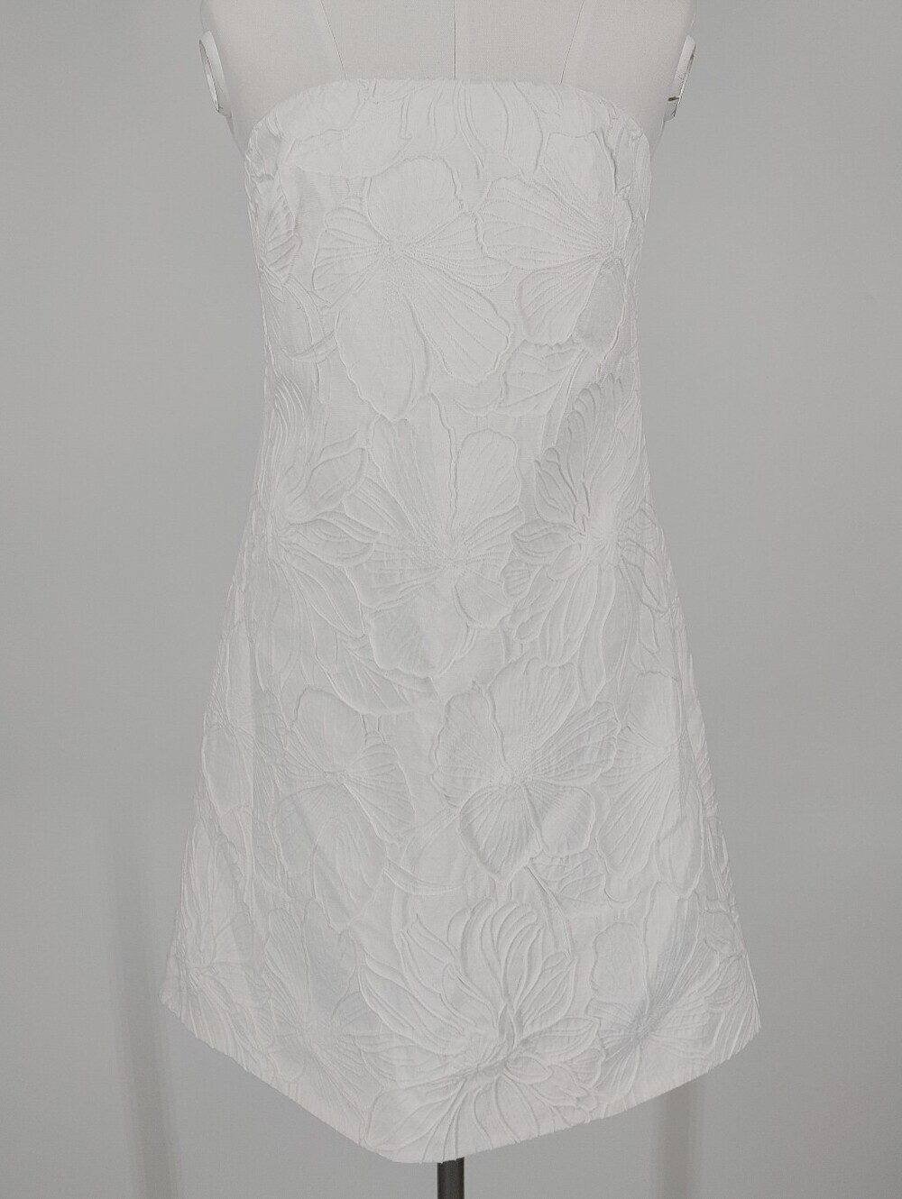 J. Crew Embossed Floral Strapless Dress